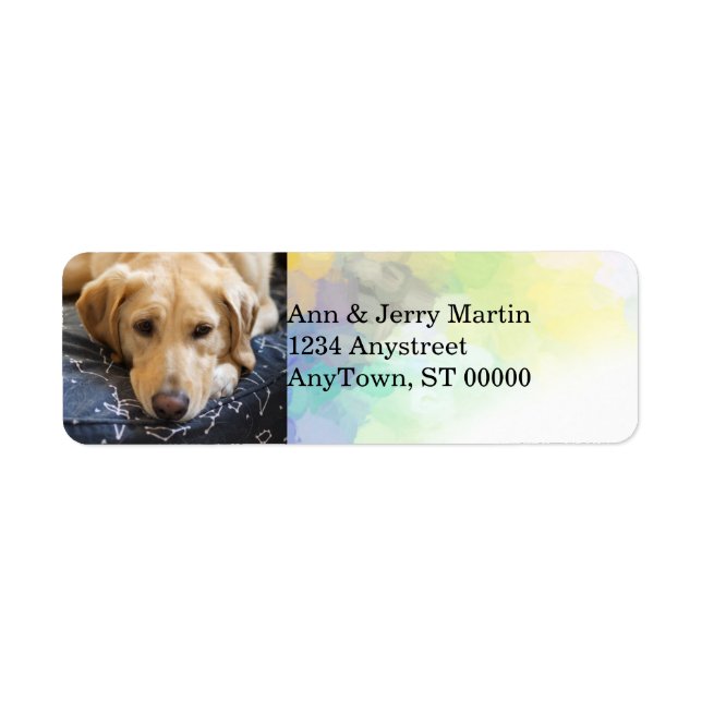 add your photo dog with watercolor and text custom (Front)