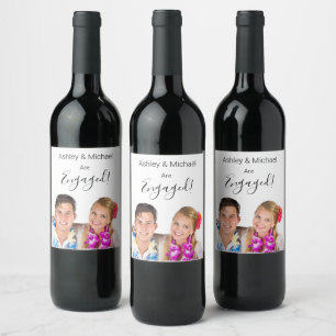 Add Your Photo Engagement Party Wine Label