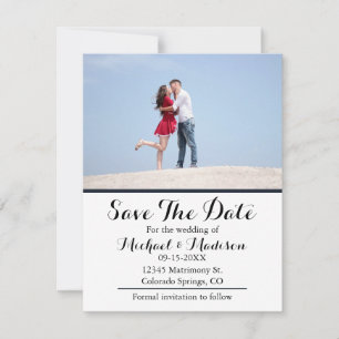 Add Your Photo Flat Save The Date Wedding Card