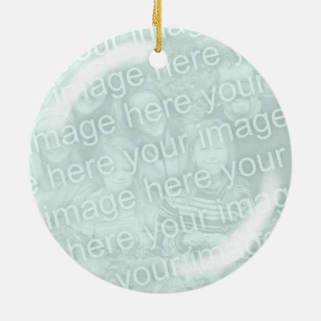 Add Your Photo Glass Looking Ornament (Back)