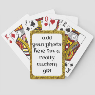 Add Your Photo Gold Frame Bicycle® Play Playing Cards