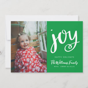ADD YOUR PHOTO Happy Holidays JOY Invitation