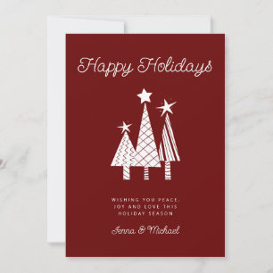 ADD YOUR PHOTO Holidays Modern Christmas Tree Invitation