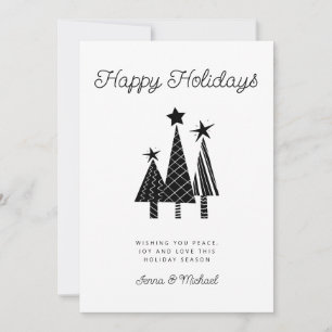 ADD YOUR PHOTO Holidays Modern Christmas Tree Invitation