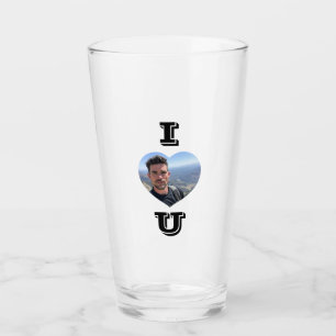 Add Your Photo I Love U Valentine’s Day Gift Glass