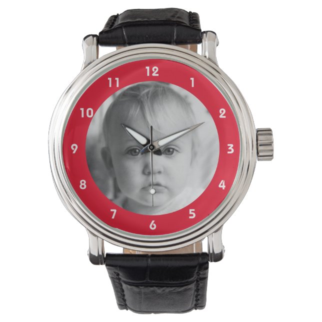 Add your photo memento for Dad red Watch (Front)