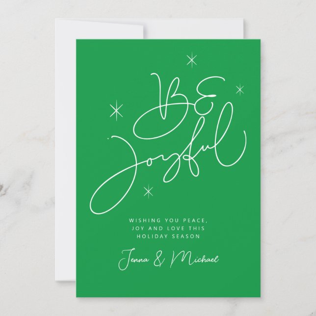 ADD YOUR PHOTO | Merry Christmas Be Joyful Invitation (Front)