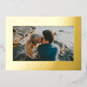 ADD YOUR PHOTO Merry Christmas & Happy New Year Foil Holiday Card