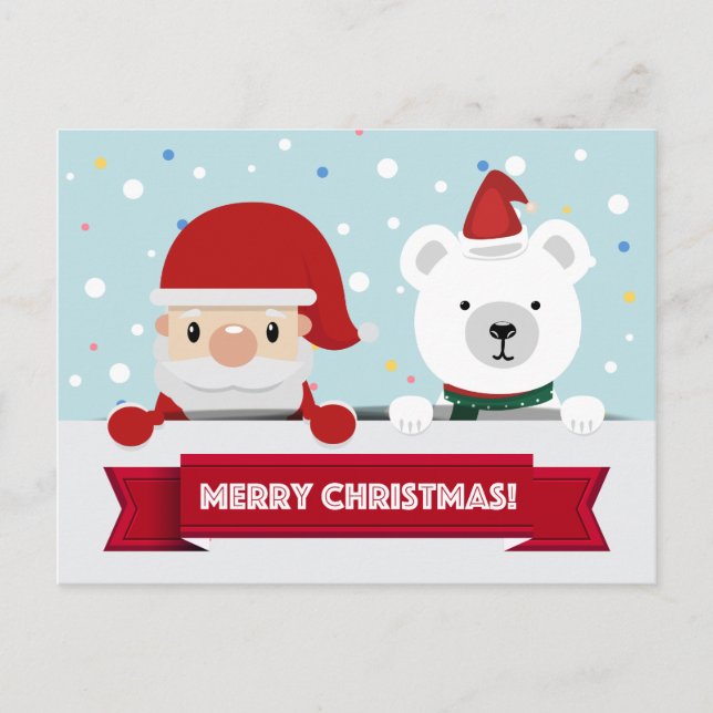 Add Your Photo | Merry Christmas Postcard (Front)