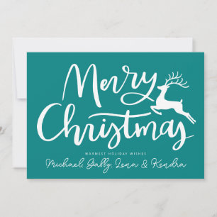 ADD YOUR PHOTO   Merry Christmas Reindeer Invitation