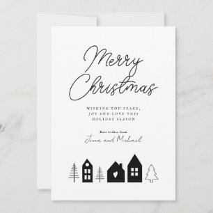 ADD YOUR PHOTO   Merry Christmas Town Invitation