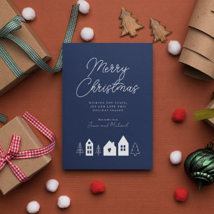 ADD YOUR PHOTO   Merry Christmas Town Invitation