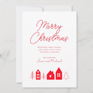 ADD YOUR PHOTO   Merry Christmas Town Invitation