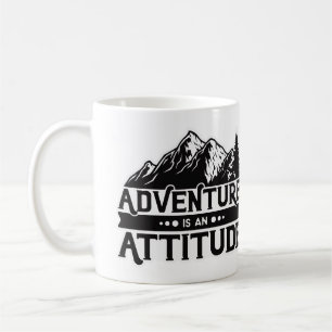 Add your Photo Mountains Adventure is an Attitude  Coffee Mug