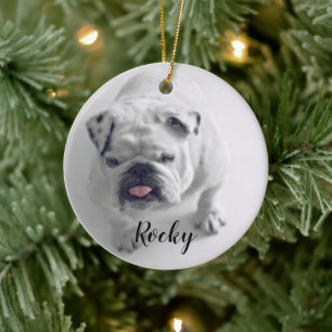 Add Your Photo my pet Dog Christmas Ceramic Ornament