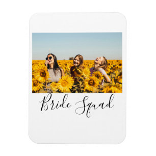 Add your photo name bridesmaid squad bride party magnet