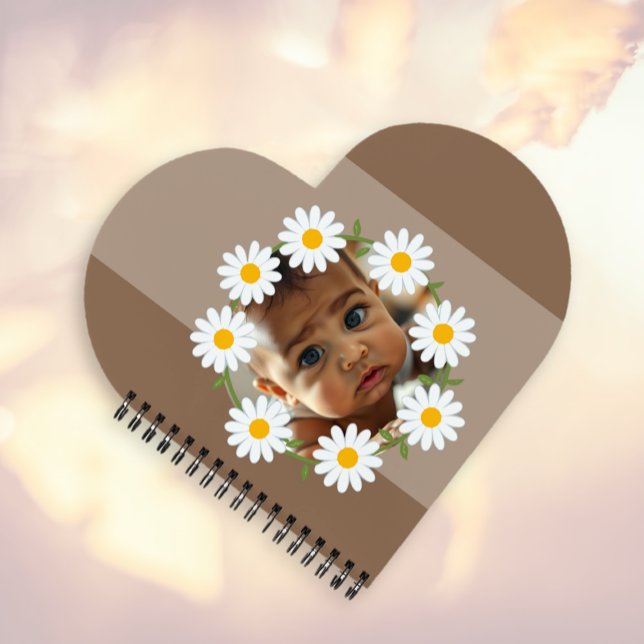 Add Your Photo Notebook (The front of the custom Add Photo heart shaped notebook)