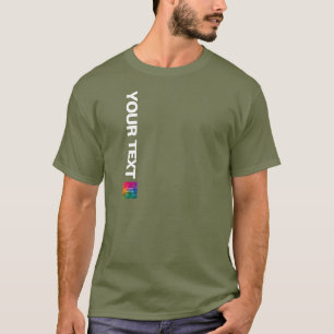Add Your Photo Or Logo Fatigue Green Mens Template T-Shirt