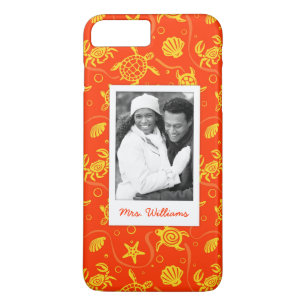 Add Your Photo   Orange Beach Pattern Case-Mate iPhone Case
