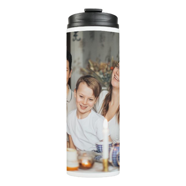 Add Your Photo Personalized Family Photo  Thermal Tumbler (Front)