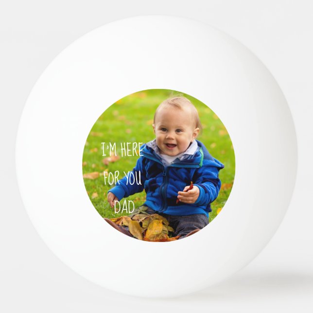 Add Your Photo Personalized Support Quote Ping Pong Ball (Front)