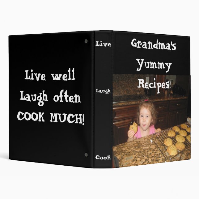 Add your photo Recipe Binder Grandma Yummy Recipes (Background)