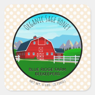 Add Your Photo Rustic Farm Honey Food Labels
