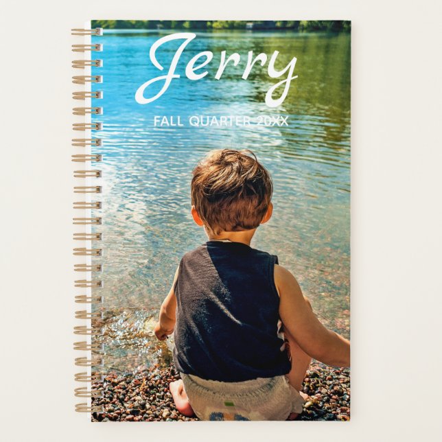 Add YOUR Photo(s) Name Personalized Notebook Planner (Front)