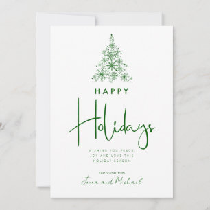 ADD YOUR PHOTO Snowflake Tree Invitation