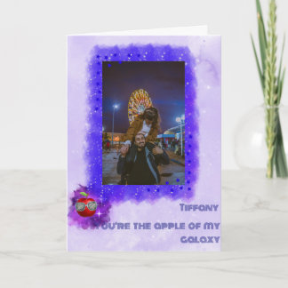 Add Your Photo Thankful Galaxy Thank You Card