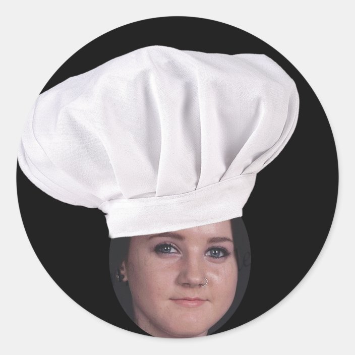 Add Your Photo To A Chef Hat Classic Round Sticker | Zazzle.ca