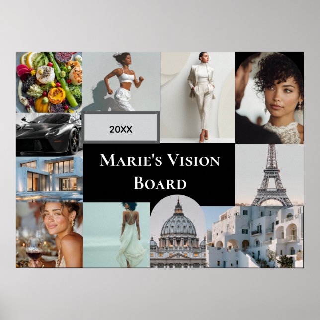 Add Your Photo Vision Board Custom Poster (Front)