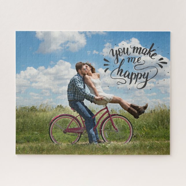 Add Your Photo | You Make Me Happy Puzzle (Horizontal)