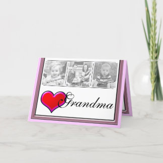 Add Your Photos Love For Grandma Card