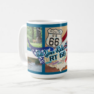 add your photos Route 66 with American flag mug