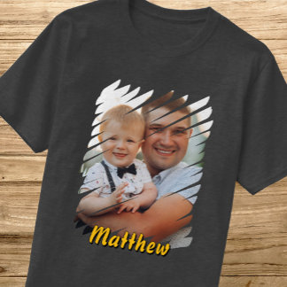 Add Your Portrait & Name. Custom Personalized Gift T-Shirt