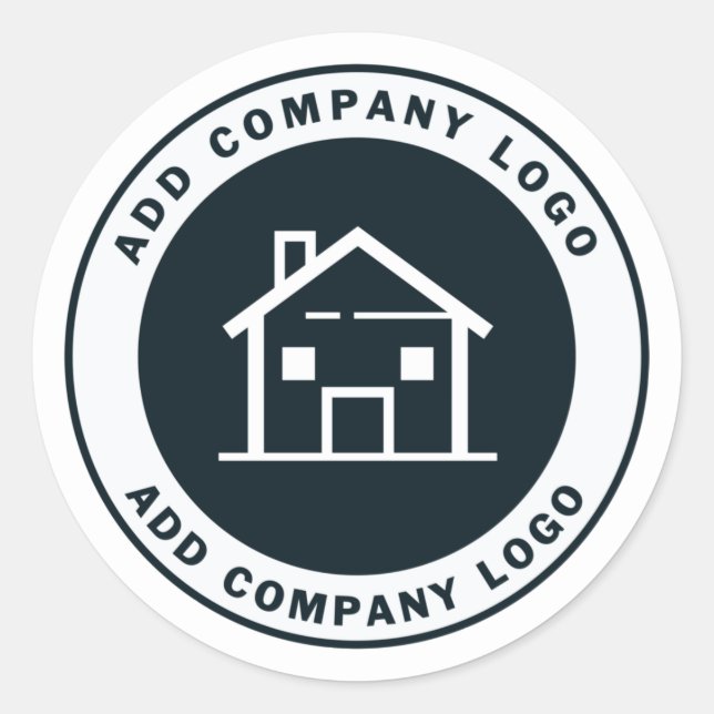 Add Your Professional Business Logo Classic Round Sticker (Front)