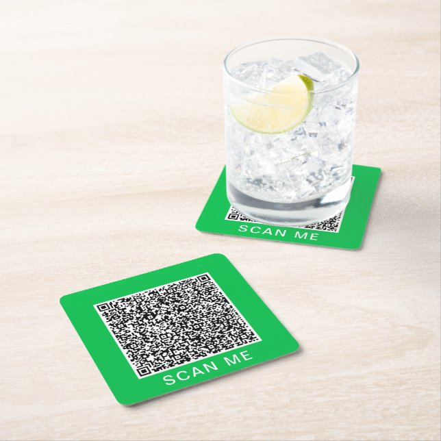 Add Your QR Code Paper Coasters Choose Colour (Insitu)