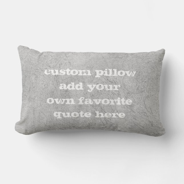 add your quote pillow distressed grey home decor (Front)