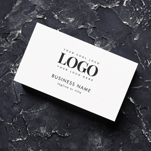 Add Your Rectangle Business Logo Qr Code Company Business Card (Creator Uploaded)
