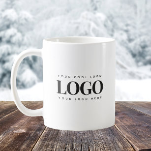 Add Your Rectangle Business Logo Simple Minimalist Coffee Mug