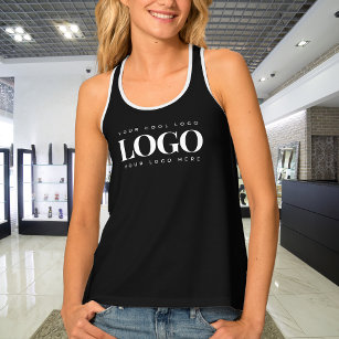 Add Your Rectangle Business Logo Simple Minimalist Tank Top