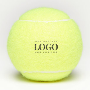 Add Your Rectangle Business Logo Simple Minimalist Tennis Balls