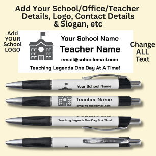 Add Your School Logo Details Teacher Headmaster Pen