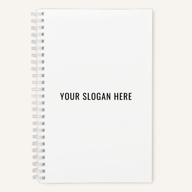 Add Your Slogan or Quote to Personalized Modern Notebook (Front)