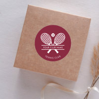 Add Your Tennis Club Name Any Colour Burgundy