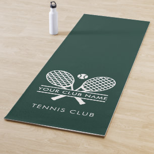 Add Your Tennis Club Name Team Players Green Yoga Mat