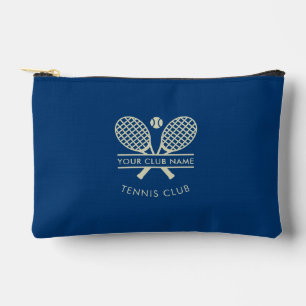 Add Your Tennis Club Rackets Icon Blue Custom Accessory Pouch