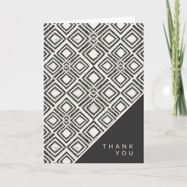 Add Your Text | African Wild Pattern Thank You Card (Front)