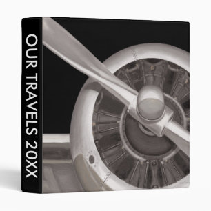 Add Your Text   Airplane Propeller Closeup Binder